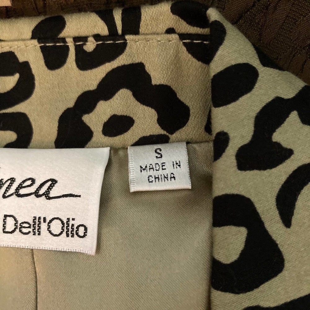 Linea By Louis Dell'Olio Blazer‎ Womens Green Leopard Cotton Stretch Jacket NWOT - Picture 7 of 11